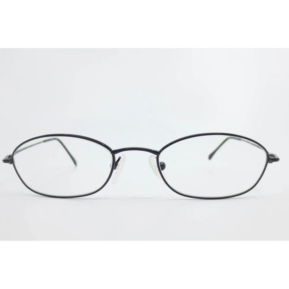Fendi Oval Eyeglasses Black Metal Designer Frames 38406 Vintage Style